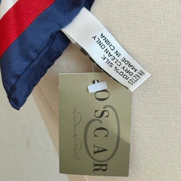 Oscar de la Renta | Vintage Colorful Geometric 100% Silk Scarf - Picture 5 of 6